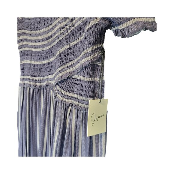 Japna Women's Criss/Cross Striped Bandage Dress size S, Blue & White - Picture 3 of 8